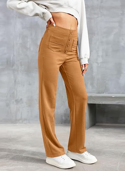 Nina- High waisted elastische casual broek